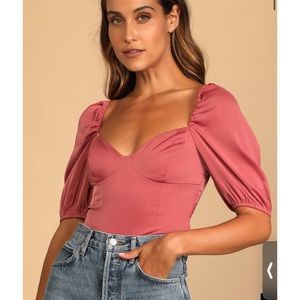Lulus pink bodysuit